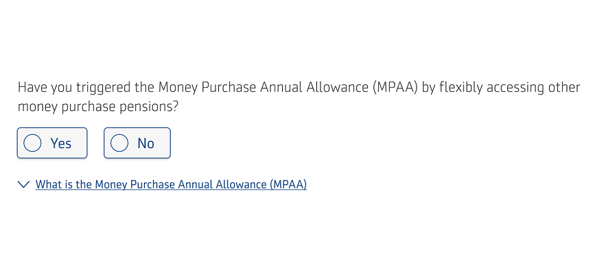 Updated question layout reducing legal jargon